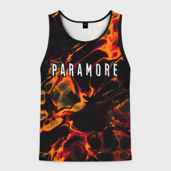 Мужская майка 3D Paramore red lava