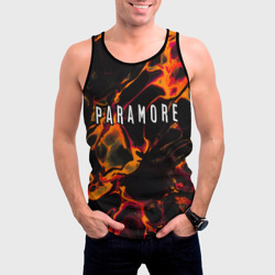 Мужская майка 3D Paramore red lava - фото 2