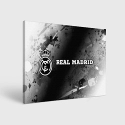 Холст прямоугольный Real Madrid sport на темном фоне по-горизонтали