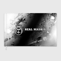 Флаг 3D Real Madrid sport на темном фоне по-горизонтали