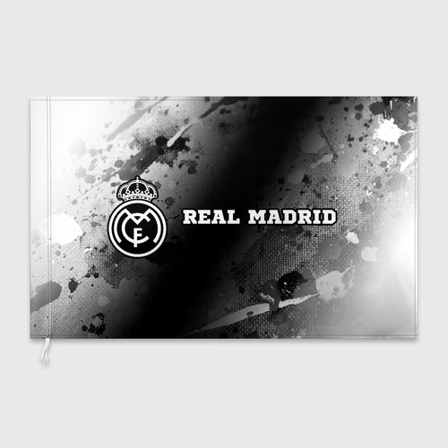 Флаг 3D Real Madrid sport на темном фоне по-горизонтали - фото 3