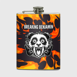 Фляга Breaking Benjamin рок панда и огонь