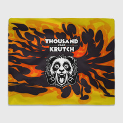 Плед 3D Thousand Foot Krutch рок панда и огонь