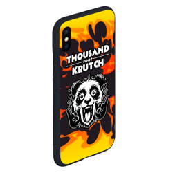 Чехол для iPhone XS Max матовый Thousand Foot Krutch рок панда и огонь - фото 2