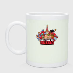 Кружка керамическая Welcome to Russia color