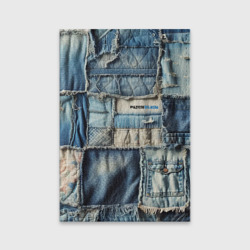 Обложка для паспорта матовая кожа Patchwork denim - vogue