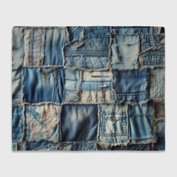 Плед 3D Patchwork denim - vogue