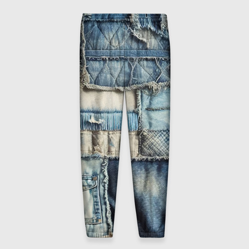 Мужские брюки 3D Patchwork denim - vogue, цвет 3D печать - фото 2