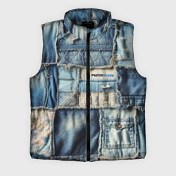 Мужской жилет утепленный 3D Patchwork denim - vogue