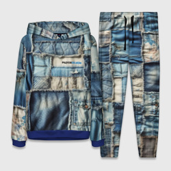 Женский костюм с толстовкой 3D Patchwork denim - vogue