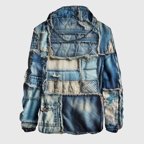 Мужская куртка 3D Patchwork denim - vogue, цвет 3D печать - фото 2