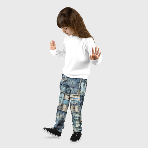 Детские брюки 3D Patchwork denim - vogue, цвет 3D печать - фото 3