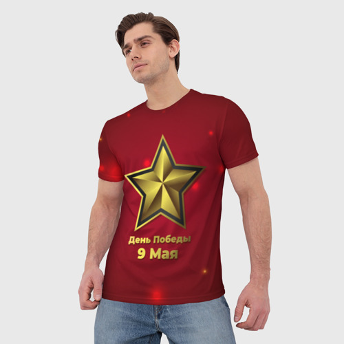 Мужская футболка 3D 9 мая  День Победы, цвет 3D печать - фото 3