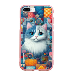 Голубоглазый котёнок - пэчворк нейросеть – Чехол для iPhone 7Plus/8 Plus матовый с принтом купить