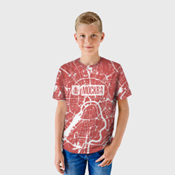 Детская футболка 3D Красная карта Москвы - фото 2