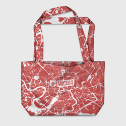 Пляжная сумка 3D Красная карта Москвы