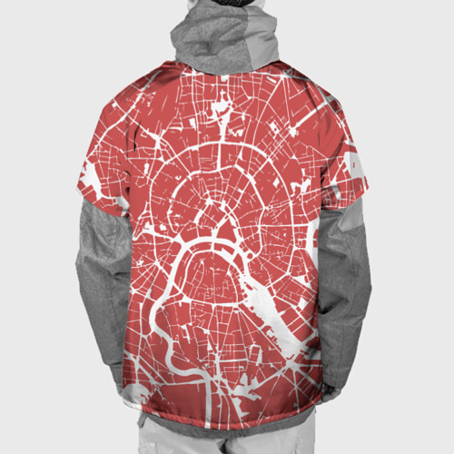 Накидка на куртку 3D Красная карта Москвы, цвет 3D печать - фото 2
