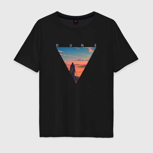 Мужская футболка хлопок Oversize Dune - Desert, цвет черный