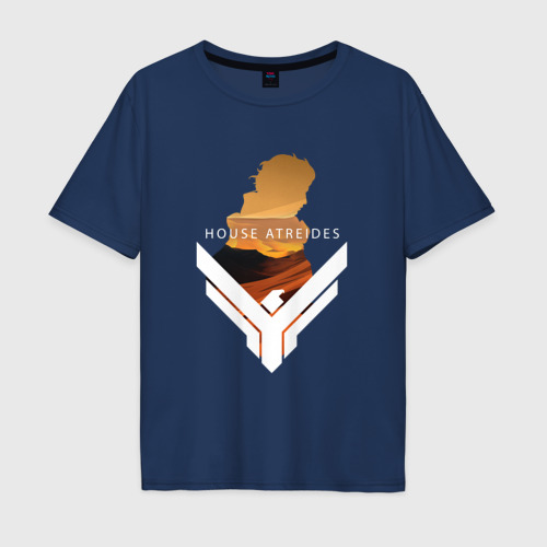Мужская футболка из хлопка оверсайз с принтом House Arteides - Dune, вид спереди №1
