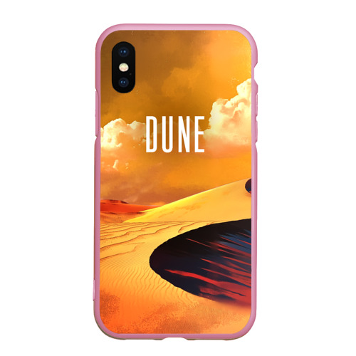 Чехол для iPhone XS Max матовый Dune - sands, цвет розовый