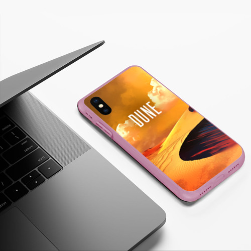 Чехол для iPhone XS Max матовый Dune - sands, цвет розовый - фото 5