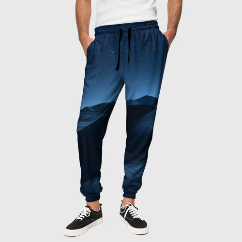 Мужские брюки 3D Дюна - звездное небо, цвет 3D печать - фото 4