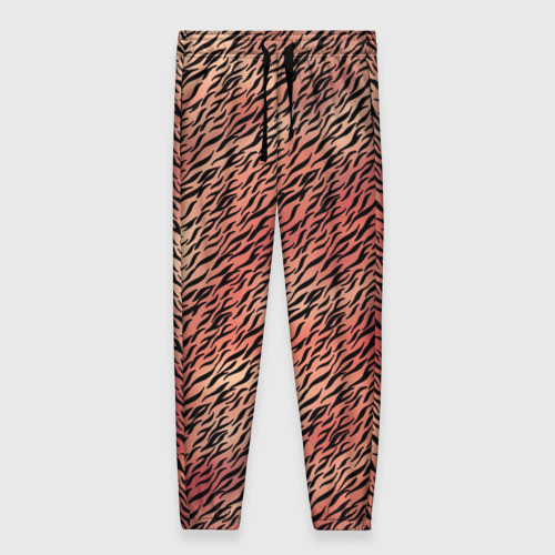 Женские брюки 3D с принтом Имитация шкуры красно-коричневый, вид спереди #2