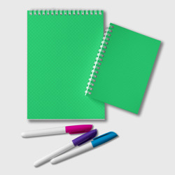 Яркий зелёный текстурированный в мелкий квадрат – Блокнот с принтом купить