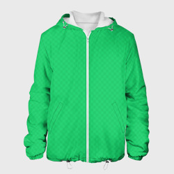 Яркий зелёный текстурированный в мелкий квадрат – Мужская куртка 3D с принтом купить со скидкой в -10%