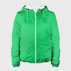 Яркий зелёный текстурированный в мелкий квадрат – Женская куртка 3D с принтом купить со скидкой в -10%