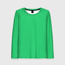 Яркий зелёный текстурированный в мелкий квадрат – Женский лонгслив 3D с принтом купить со скидкой в -20%