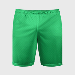 Яркий зелёный текстурированный в мелкий квадрат – Мужские шорты спортивные с принтом купить