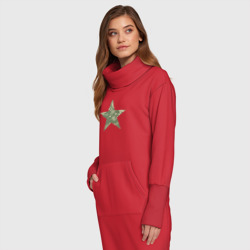 Платье удлиненное хлопок Звезда камуфляж пиксельный - фото 2