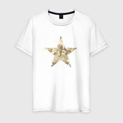 Звезда камуфляж песочный – Мужская футболка хлопок с принтом купить со скидкой в -20%
