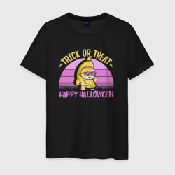 Мужская футболка хлопок Trick or treat happy halloween colored