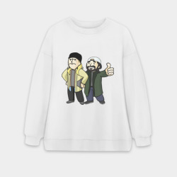 Женский свитшот oversize без начеса хлопок Vault Jay and silent Bob