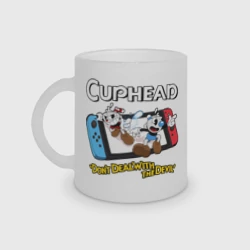 Кружка матовая стеклянная Switch cuphead 
