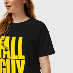 Женская футболка хлопок Oversize The fall guy logo - фото 2