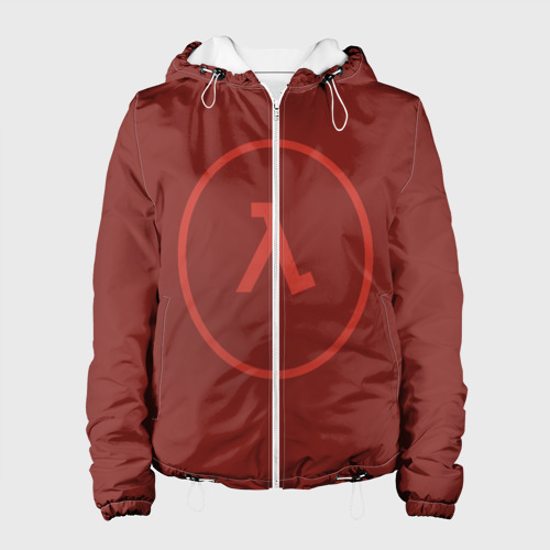Женская куртка с принтом Half-Life: Decay бордовый, вид спереди №1
