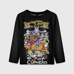 Детский лонгслив 3D Cuphead enemys   