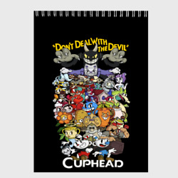 Скетчбук Cuphead enemys   
