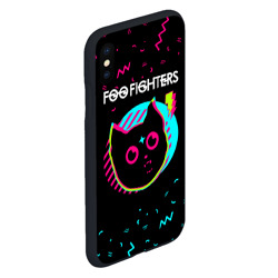 Чехол для iPhone XS Max матовый Foo Fighters - rock star cat - фото 2