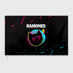 Флаг 3D Ramones - rock star cat