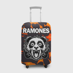 Чехол для чемодана 3D Ramones рок панда и огонь