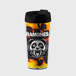 Термокружка-непроливайка Ramones рок панда и огонь