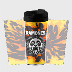 Термокружка-непроливайка Ramones рок панда и огонь - фото 2