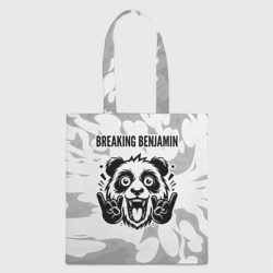 Шоппер 3D Breaking Benjamin рок панда на светлом фоне
