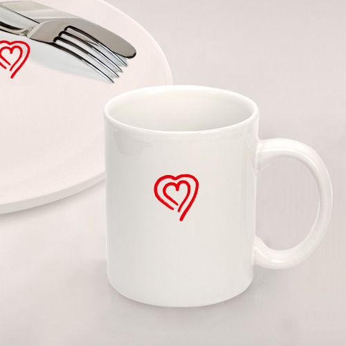 Набор: тарелка + кружка Painted hearts - фото 2