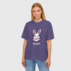 Женская футболка oversize 3D Мисс крольчиха - фото 2