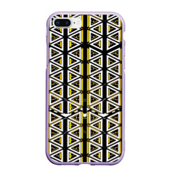 Жёлто-белые треугольники на чёрном фоне – Чехол для iPhone 7Plus/8 Plus матовый с принтом купить